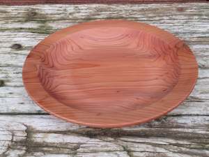 John The Quarters Woodshop: #08 Redwood Platter 4cm H x 38cm W