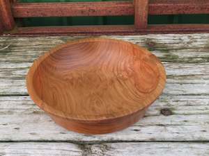 John The Quarters Woodshop: #6 Straight Sided Cherry Salad Bowl 9cm H x 33W W