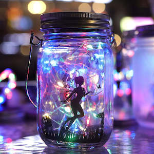 Solar Fairy Lantern Lights Outdoor Hanging Glass Mason Jar Lights