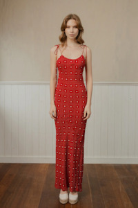 Maxi Dress: Camille Dress - Cherry Floral