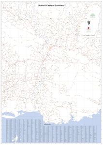 Eastern Southland A0 Wall Map (North & Eastern Southland)