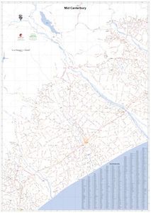 Mid Canterbury A0 Wall Map