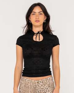 2am Cut Out Lace Top