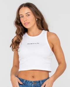 Essentials Ribbed Crop Tank Top