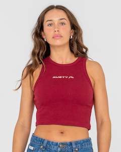 Essentials Ribbed Crop Tank Top