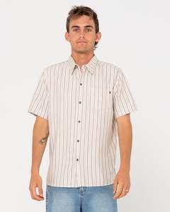 Pinstripe Relaxed Fit Short Sleeve Shirt