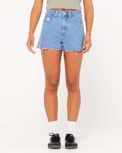 Penny Kick Flare High Waisted Denim Short