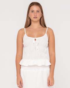 Palm Springs Shirred Cami Top