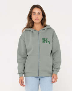 Clothing wholesaling: Rusty Code Oversize Zip Hooded Fleece