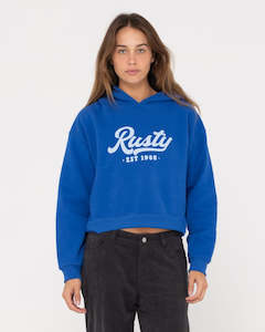 Rusty Old School Cropped Graphic Hoodie