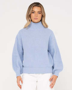 Marlow Relaxed Chunky Mock Neck Knit