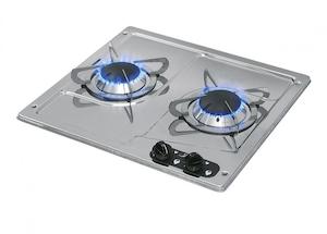 Cookers: CAN 2 Burner Stainless Steel Marine Hob PC1322