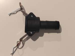 Cam lock fitting female, with 25 mm hosetail.