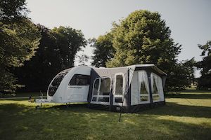 Vango Riviera Elements 390 Awning With Carpet & Mesh Door