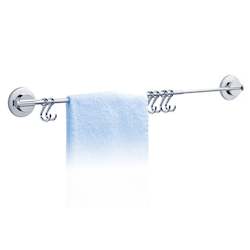 Tatkraft Towel Rail 6 Hooks - Vacuum Suction Cup