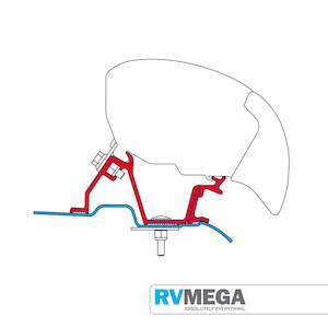 Awning Track Rail Brackets: Fiamma F80/F65 S Roof Mount Kit Sprinter / Crafter June 2006 - 2016