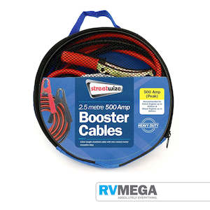 500 Amp Booster Cable Suitable For Up To 4000cc 2.5m Heavy Duty