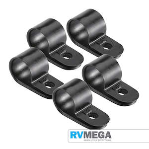 Narva P Clip 12.7mm Black Plastic 5 Piece