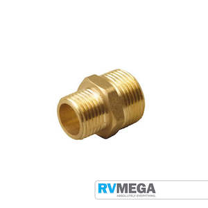 Brass 1/2" to 3/8" BSP Reducing Nipple (For Shower Adapter)