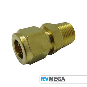 Brass 5/16" x 3/8" BSPT Male Connector - LTB5MCD6