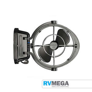 Caframo Sirocco II 7" Fan with 360 Degree Gimbal Black 12/24V