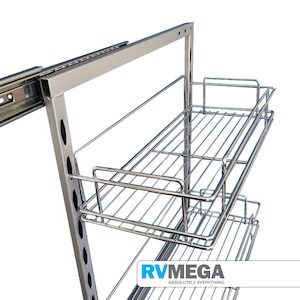 Rollout Pantry Kit with 2 x 200mm wide Baskets (570 high)