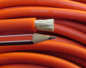 6AWG, 140 Amp, 16mmsq, Tinned OFC copper, Flexible, 200degC, Red RVtechnic RV&Marine