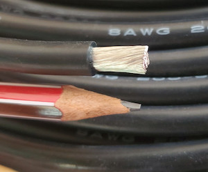 8AWG, 90 Amp, 10mmsq, Tinned OFC copper, Flexible, 200degC, Black RVtechnic RV&Marine