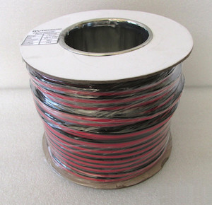 16AWG 50mtr roll, Twin Core, 15 Amp, 1.5mmsq, Pure Copper, Red+Black RVtechnic RV&Marine