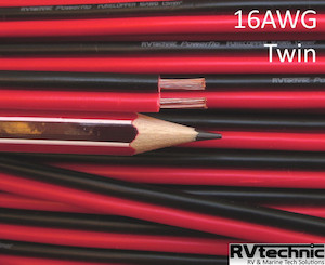 Electronic equipment manufacturing: 16AWG, Twin core, 15 Amp, 105degC PVC, Pure Copper, Red+Black (qty in 10cm) RVtechnic RV&Marine