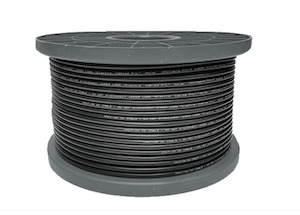 Electronic equipment manufacturing: Solar cable, 200mtr reel, 4mmsq, black, durable PV1-F, UV resistant RVtechnic RV&Marine