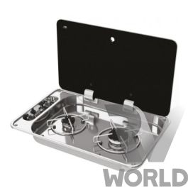 CAN 2 Burner Gas Hob with Lid - RV World NZ