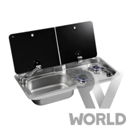 CAN Combination Gas Hob/Sink/Tap. Sink on Left - RV World NZ