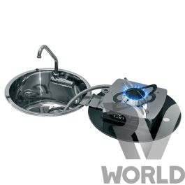 CAN 1 Burner Flap Gas Hob, Sink & Tap - RV World NZ