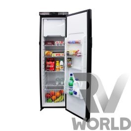 Products: 145L Fridge/Freezer - Black Slimline 12V/24V - RV World NZ