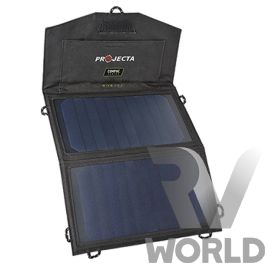 Projecta 10W Folding Solar Panel With Solar Charger - RV World NZ