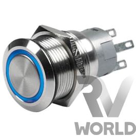 Stainless Steel Push Button Switch with LED Ring - RV World NZ