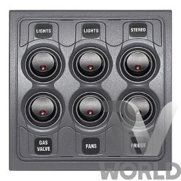 6 way Interior Switch Panel With Blade Fuses - RV World NZ