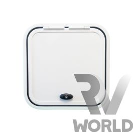 Ranger Aluminium Access Door. 500mm x 500mm. White - RV World NZ