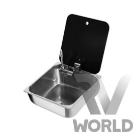 CAN Sink With Glass Lid & Folding Tap - RV World NZ