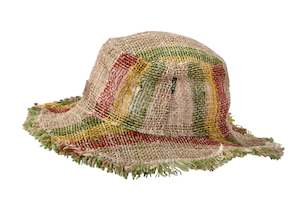 Fisherman Hybrid -Rasta pure  Hemp Hat Natural Color