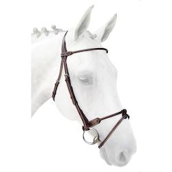 Silver Crown Bridle Round Flash Noseband