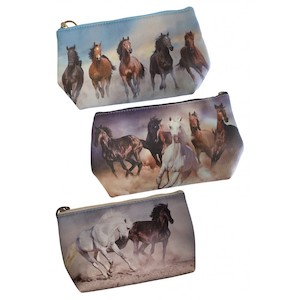 Horse Print Cosmetic Bag