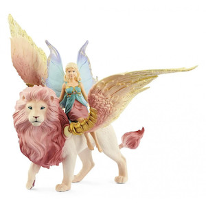 Schleich Fairy in Flight on Winged Lion