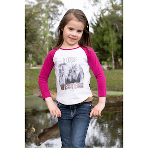 Pure Western Girls Ela LS Tee