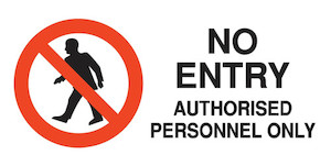 No Entry (Small Rectangle - PVC) safewise