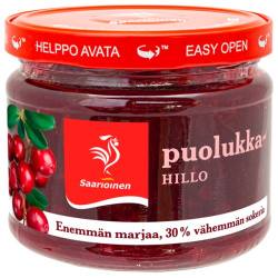 Saarioinen Less Sugar Lingonberry Jam