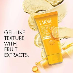 Beauty: LAKMÉ Blush & Glow Exfoliating Face Wash With Vitamin C Serum, Brightening And Gentle Facewash With Lemon Fruit Extracts For All Skin 50g