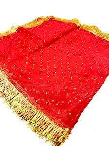 Mata Rani Dupatta Small Size ( almost 100CM long and 40CM wide )