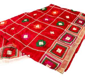 Chiffon based heavy Phulkari work dupatta